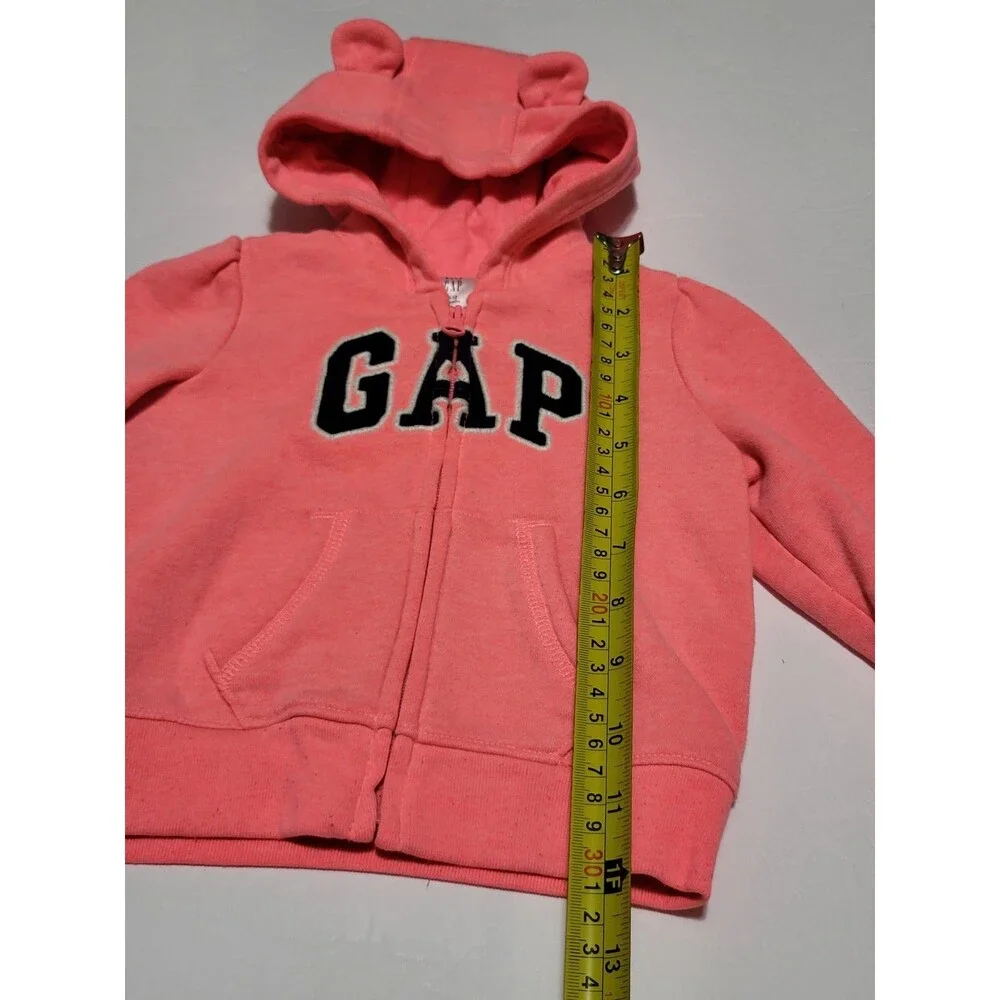 (#L5) Baby Gap fleece Orange Full zip jacket 6-12m